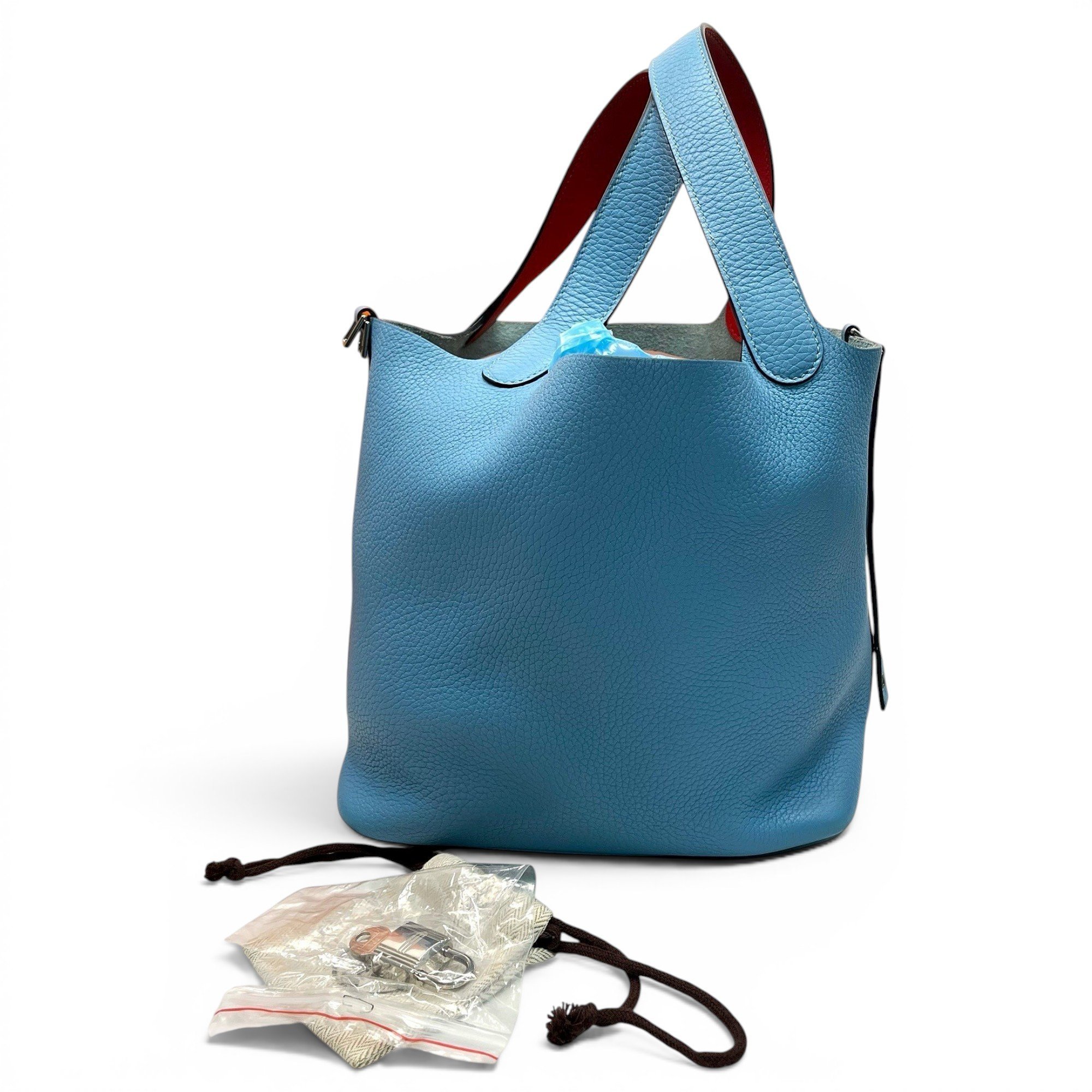 Picotin leather tote