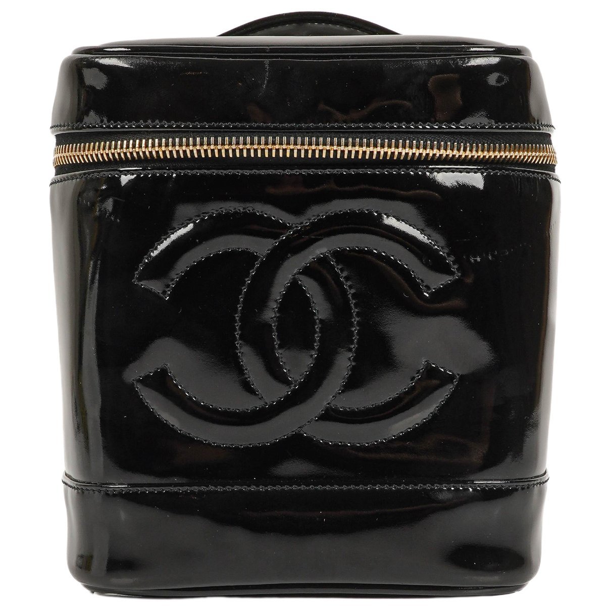 Vanity patent leather handbag