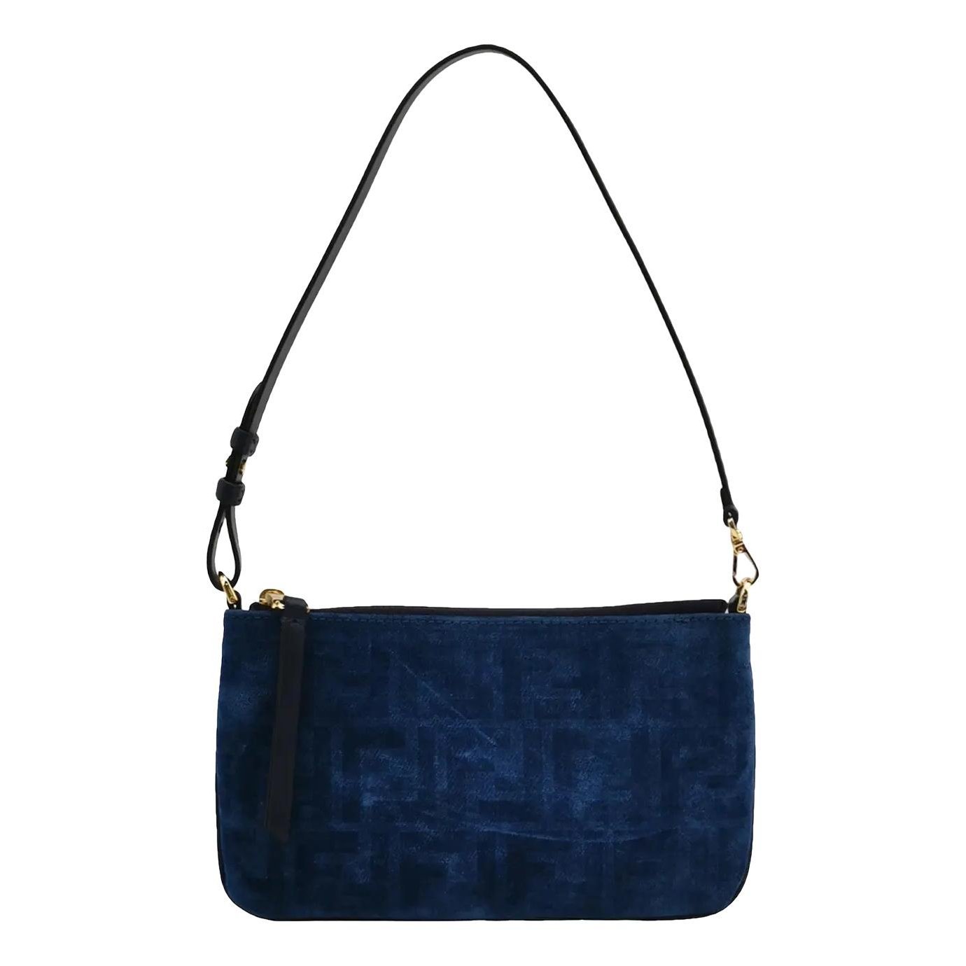 Baguette velvet handbag