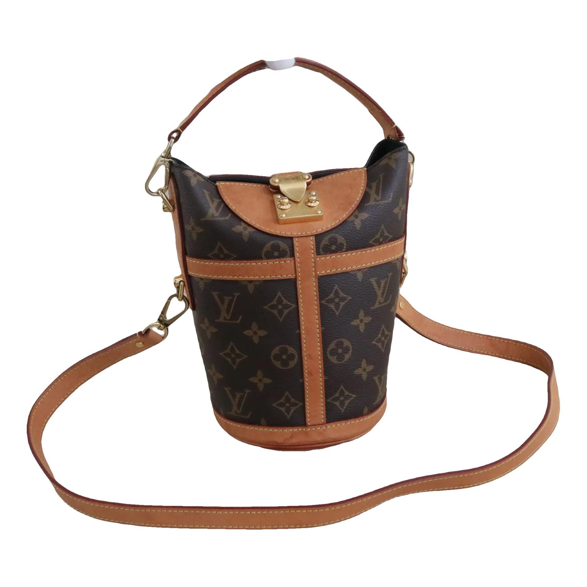 Duffle vinyl handbag