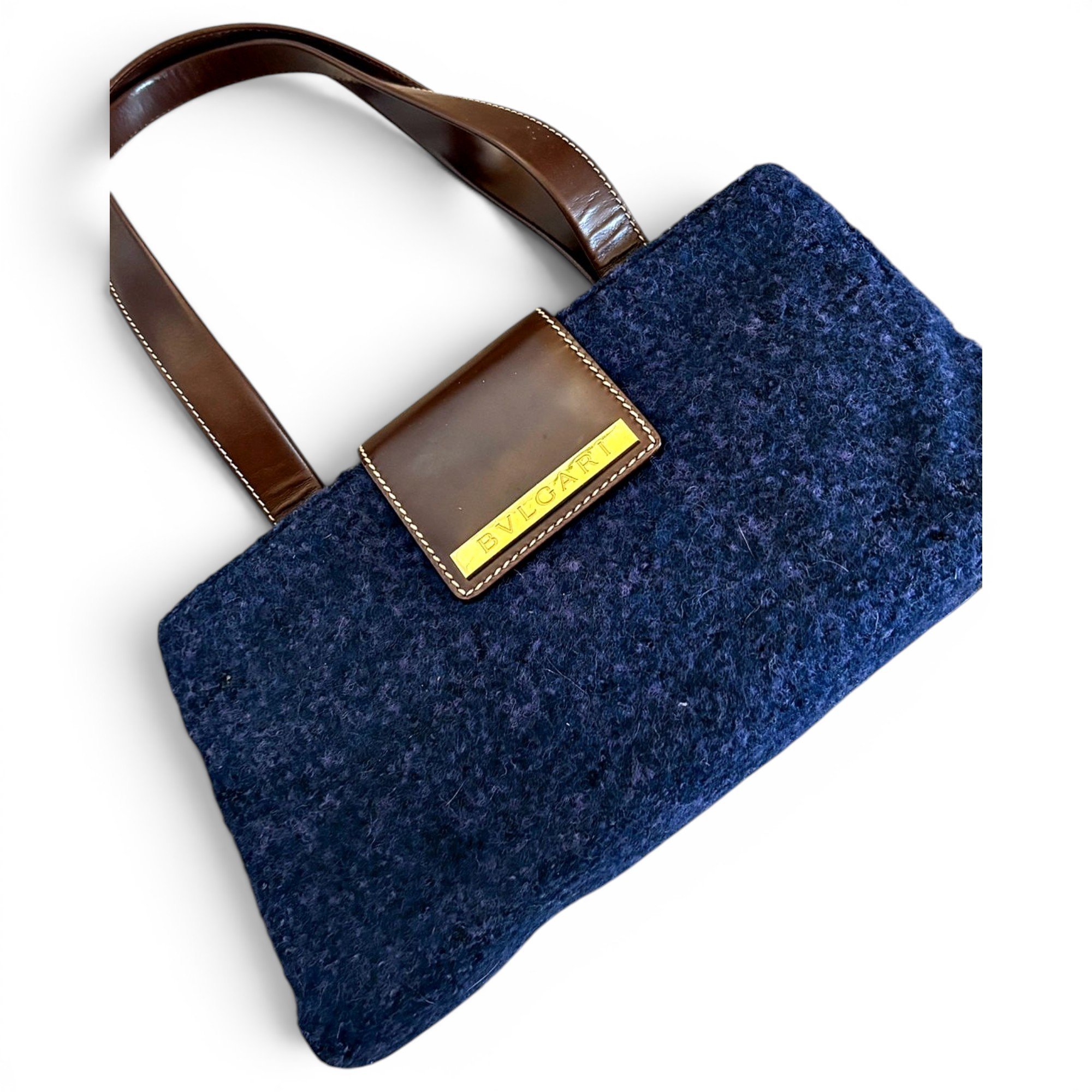 Bulgari wool handbag