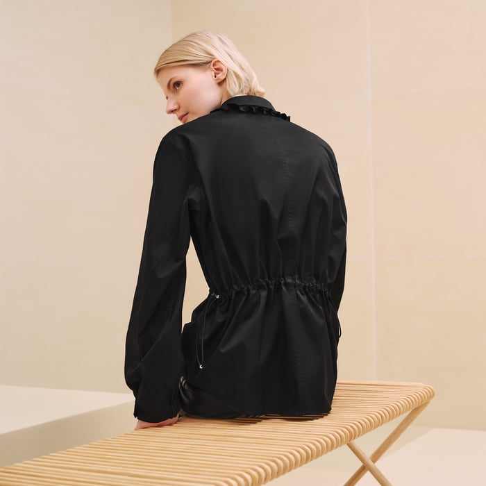 Noir Drawstring Overshirt
