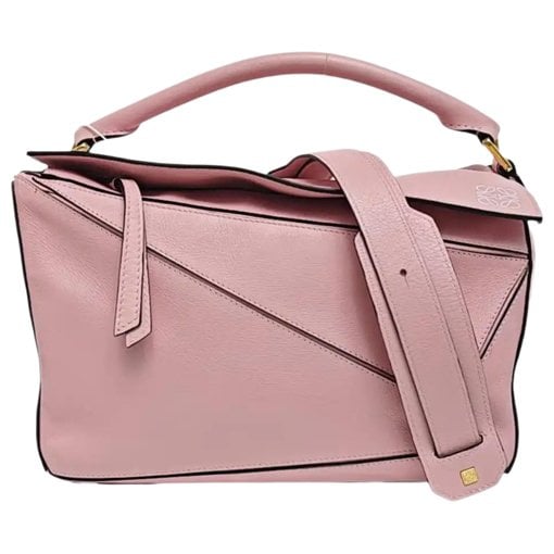 Puzzle leather handbag