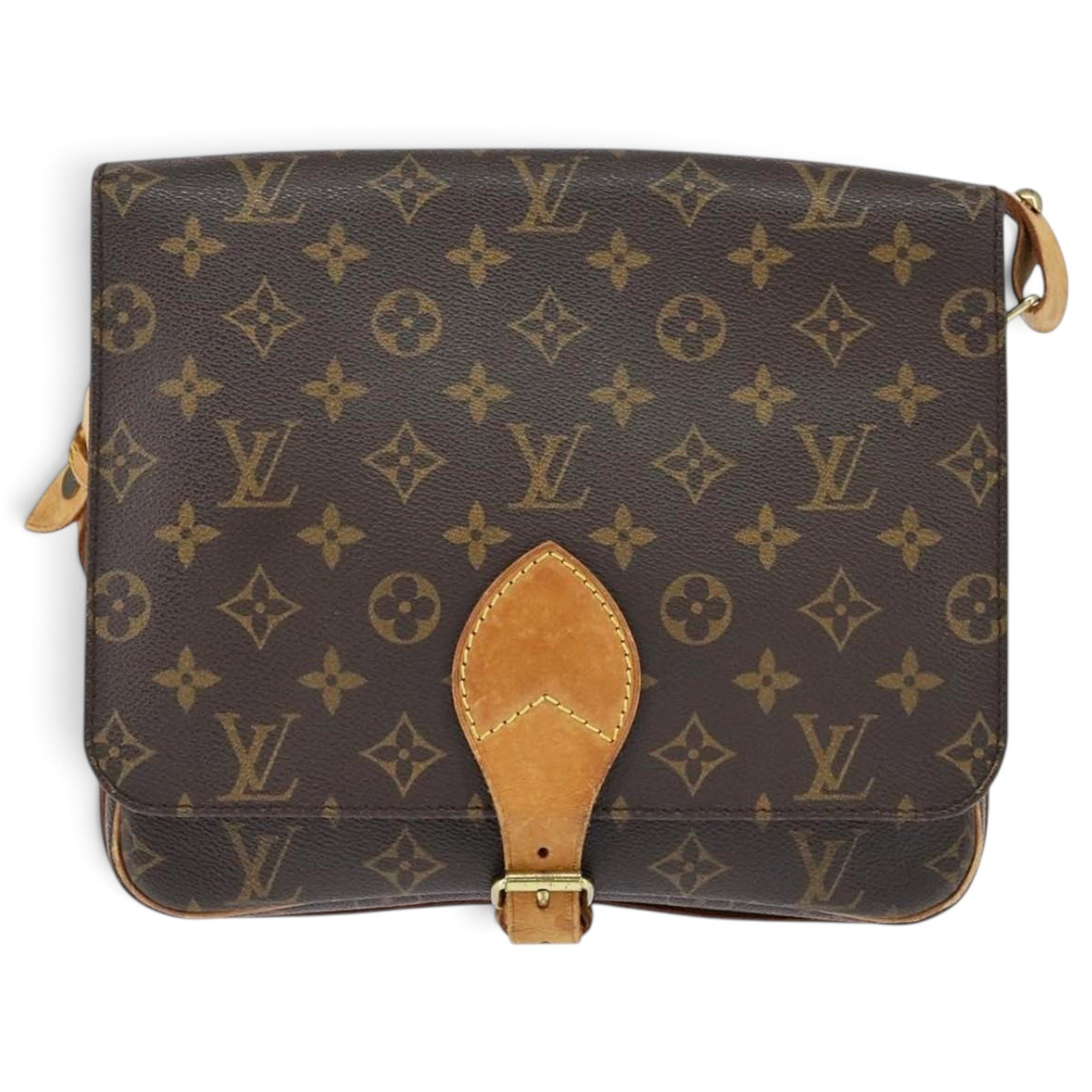 Cartouchière leather handbag