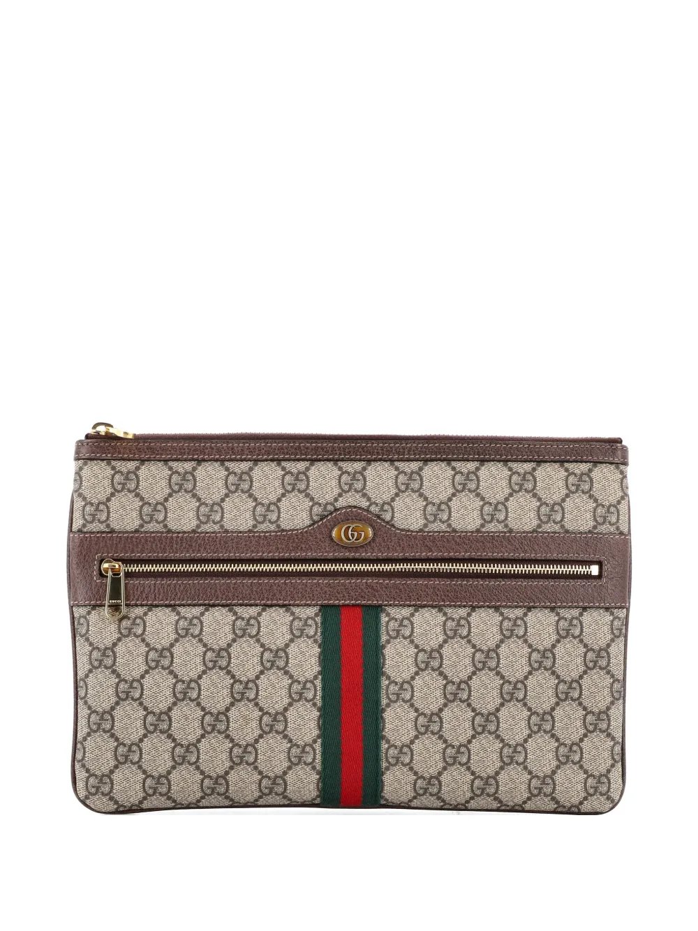 Ophidia Zip Pouch GG Coated Canvas Large clutch bag