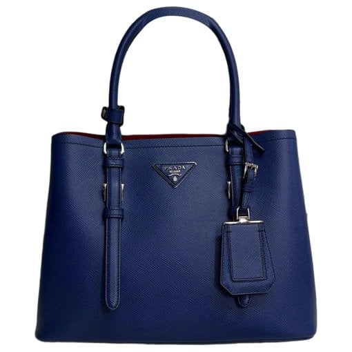 Double leather handbag