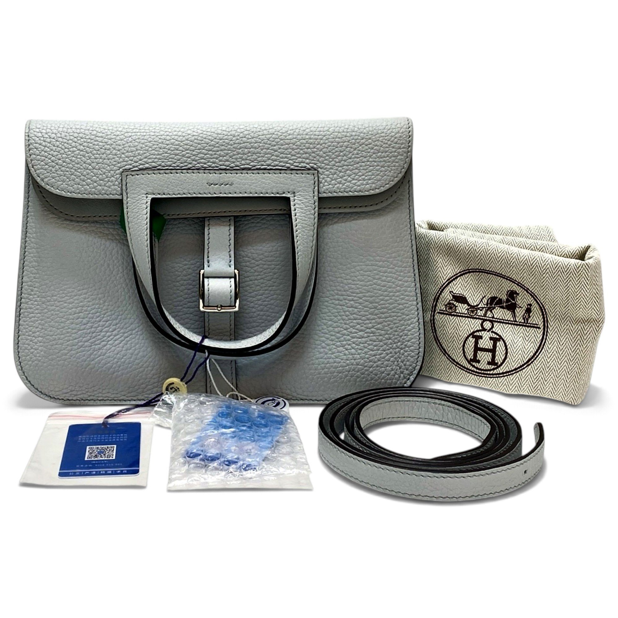 Hermes Halzan Handbag Colvert Clemence Leather