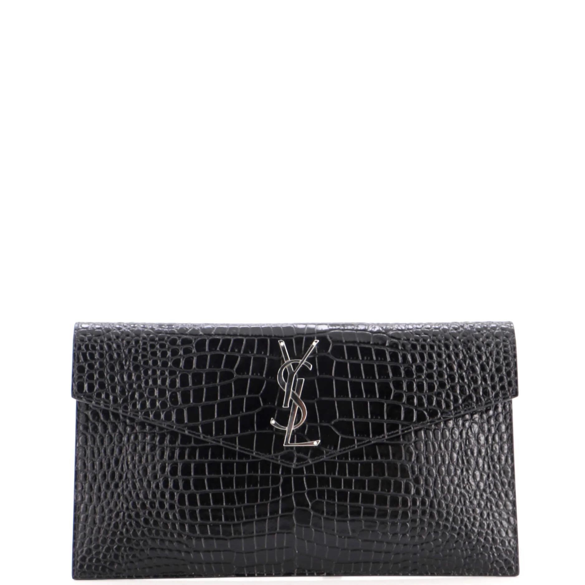 Leather clutch bag