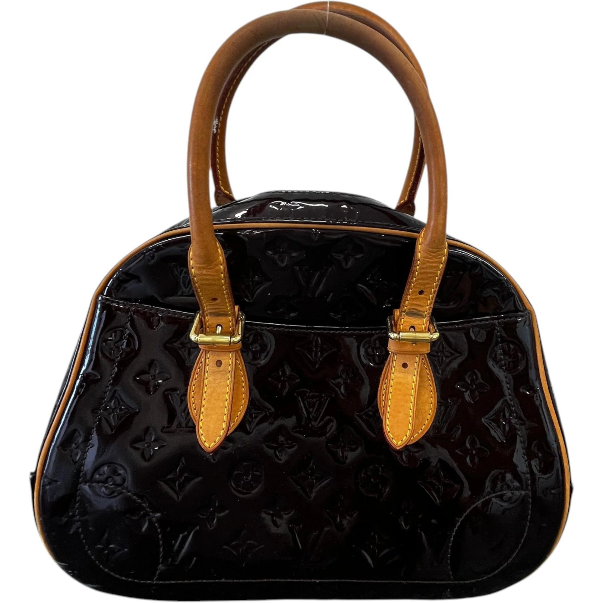 Patent leather handbag
