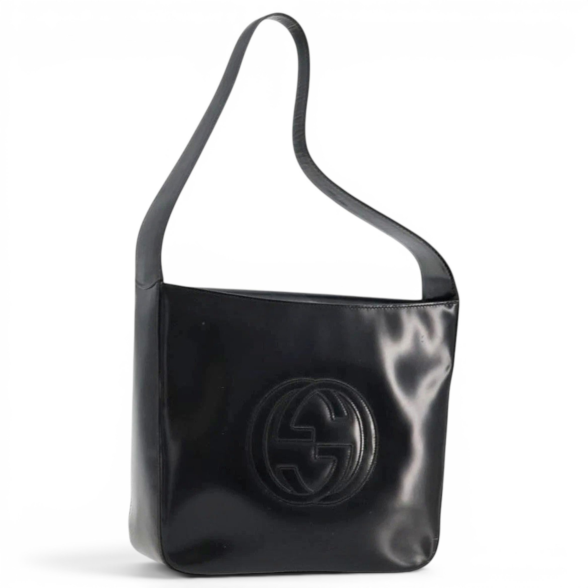 Patent leather handbag