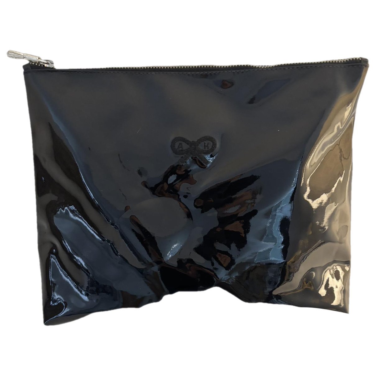 Patent leather clutch bag