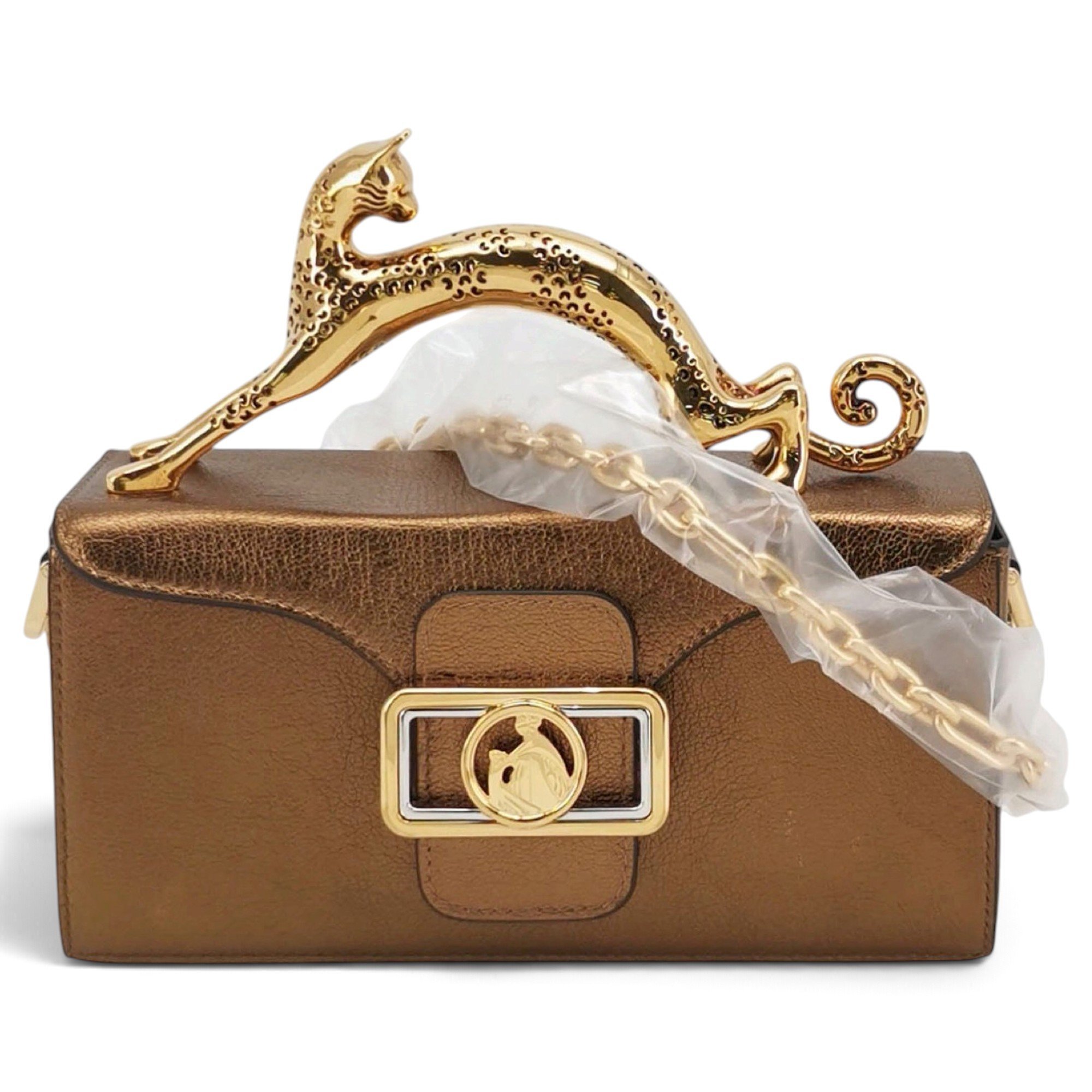 Lanvin Pencil Chat leather crossbody bag