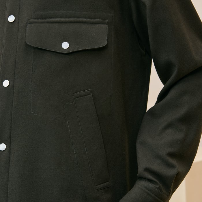 Kaki "Poches Superposees" Overshirt