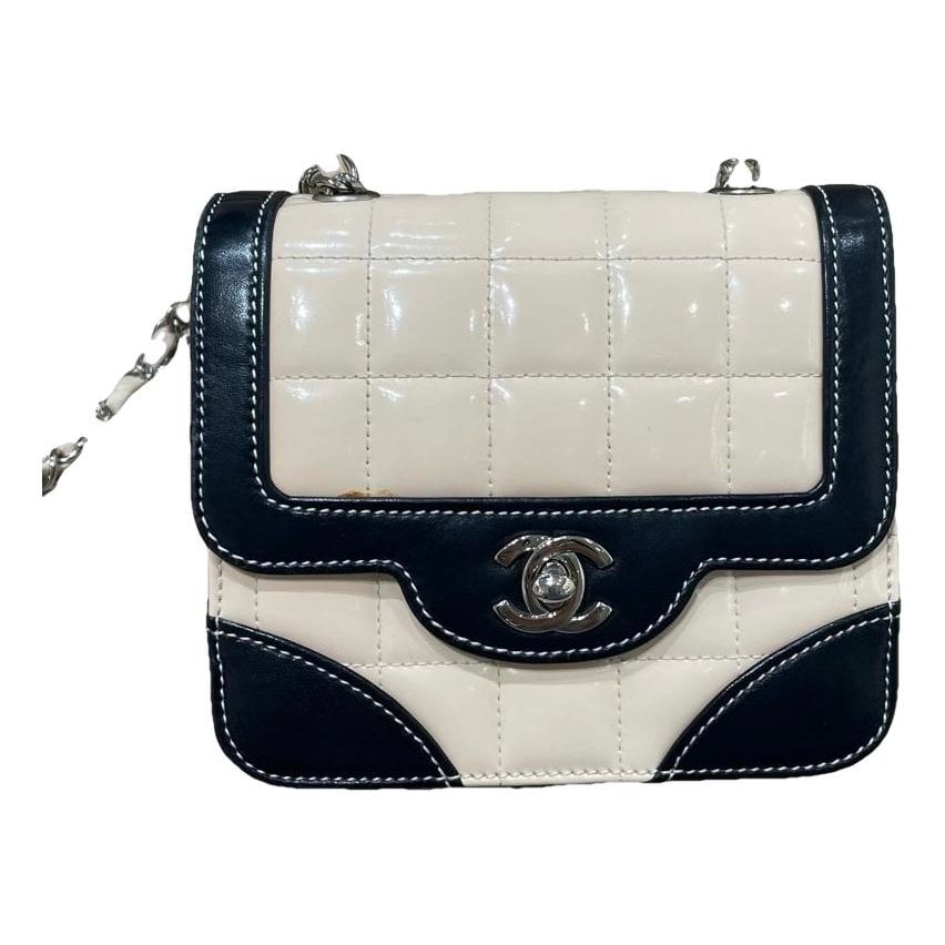 East West Chocolate Bar patent leather handbag