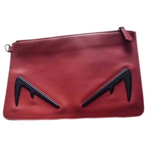 Leather clutch bag