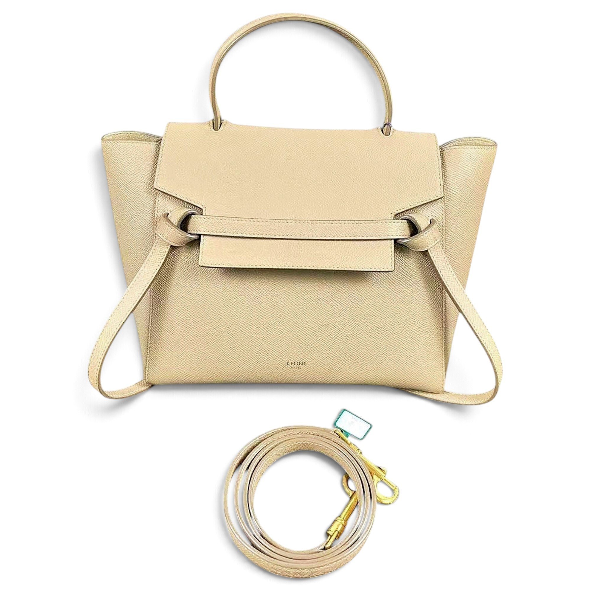 Belt leather handbag