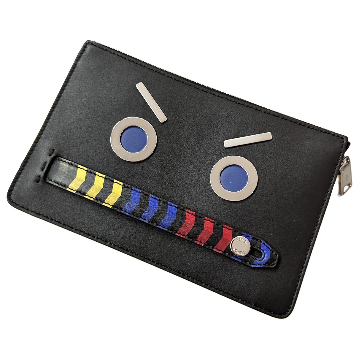 Leather clutch bag