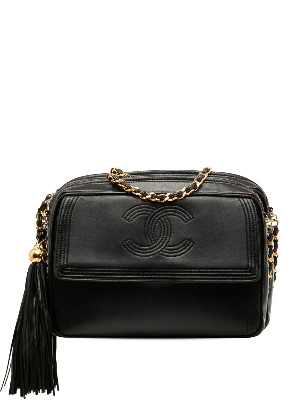 1994-1996 CC Stitched Lambskin Tassel Flap crossbody bag