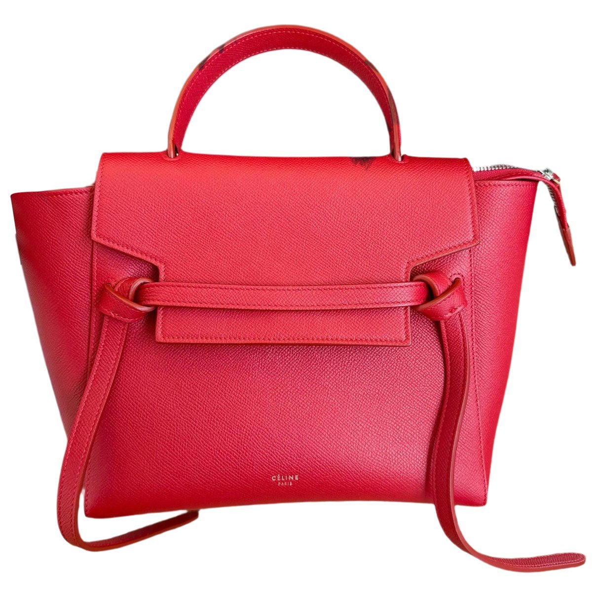Belt leather crossbody bag