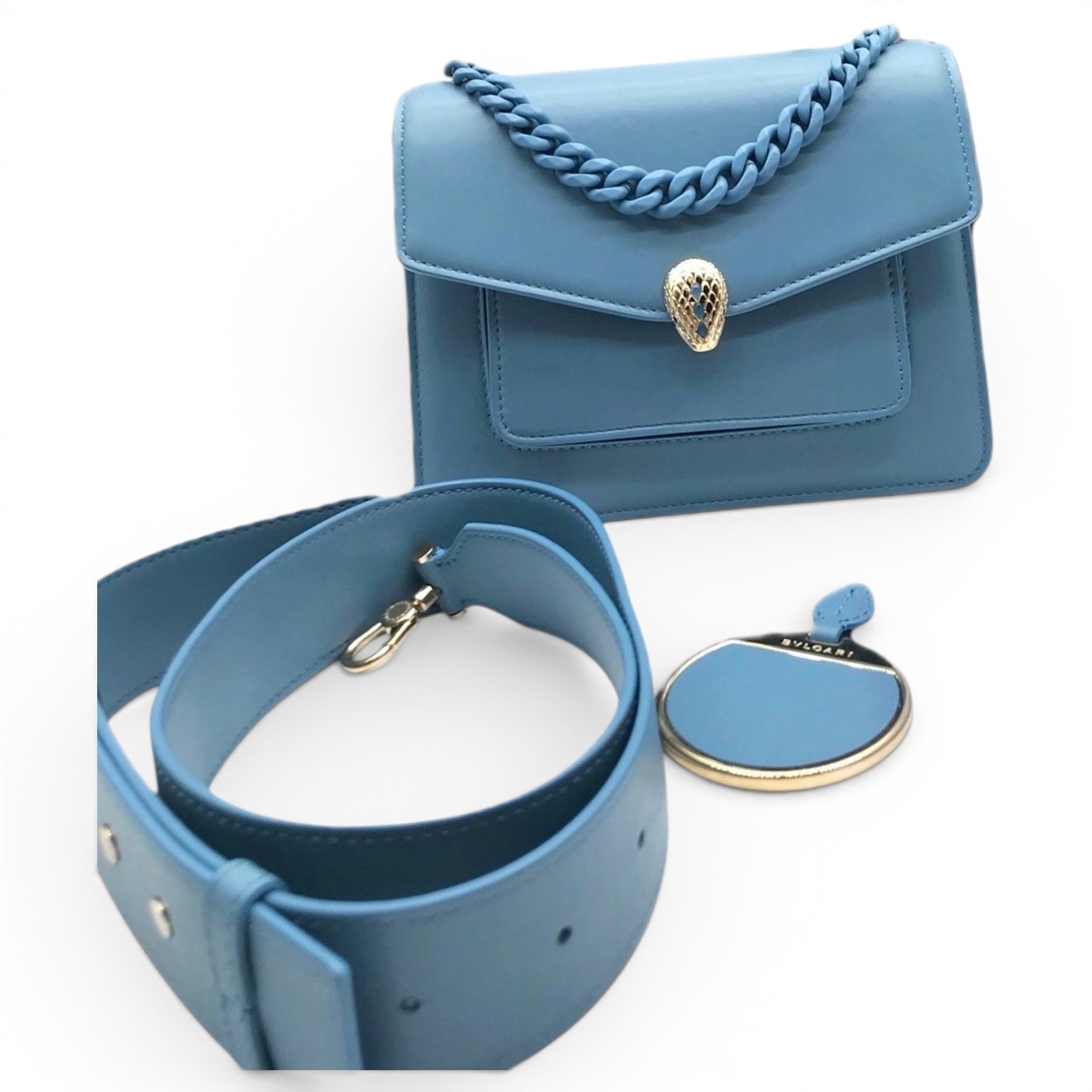 Serpenti leather handbag