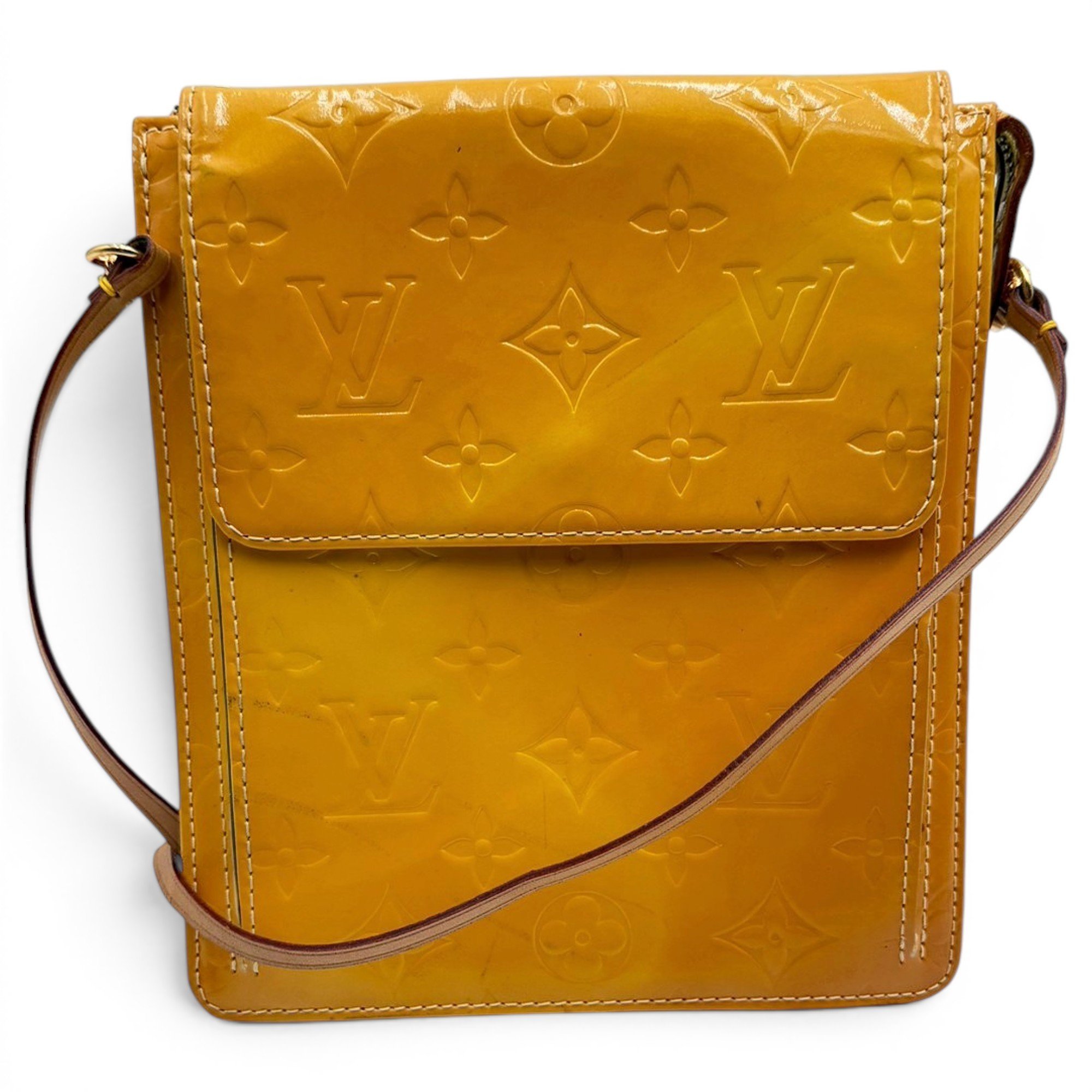 Mott patent leather handbag