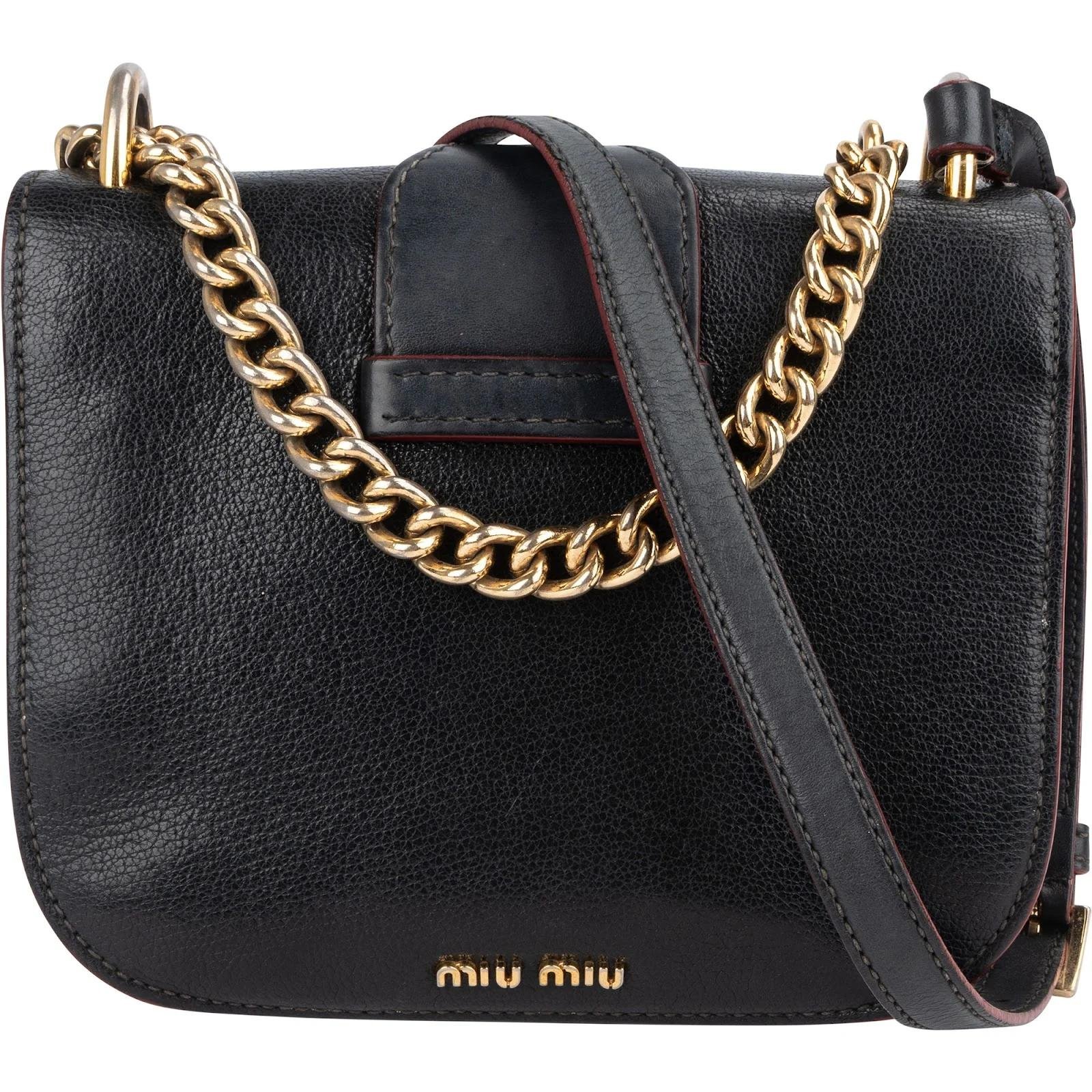 Miu Club leather crossbody bag