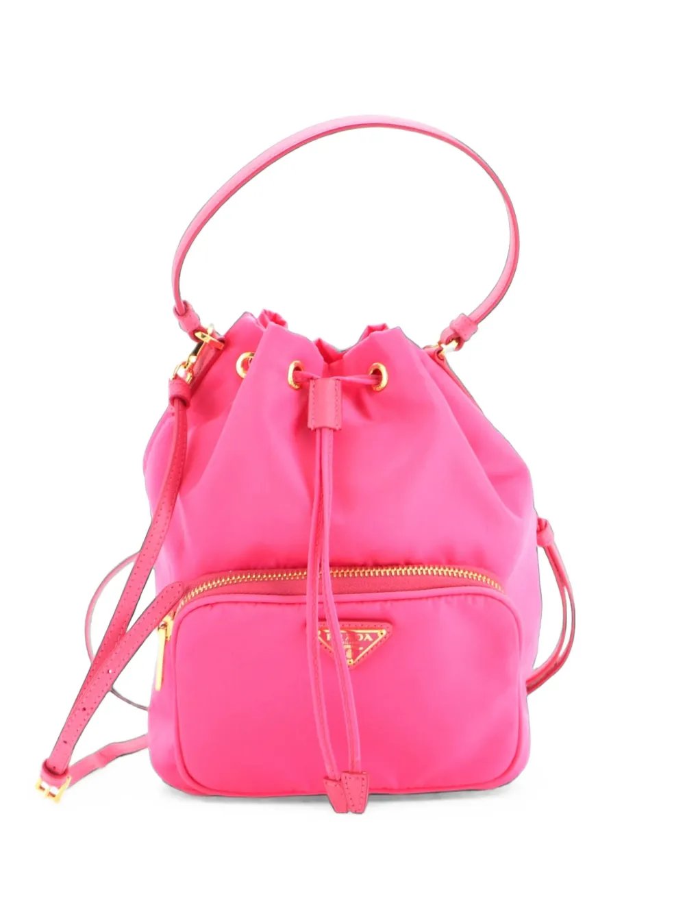 Drawstring Tessuto Small bucket bag