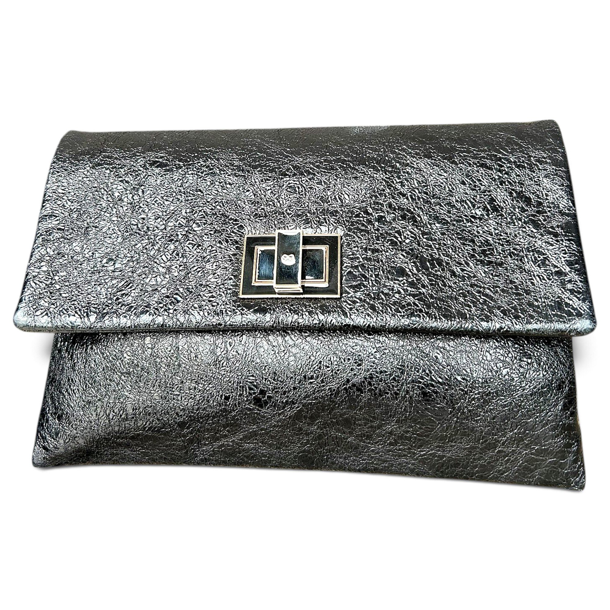 Leather clutch bag