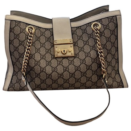 Padlock leather handbag