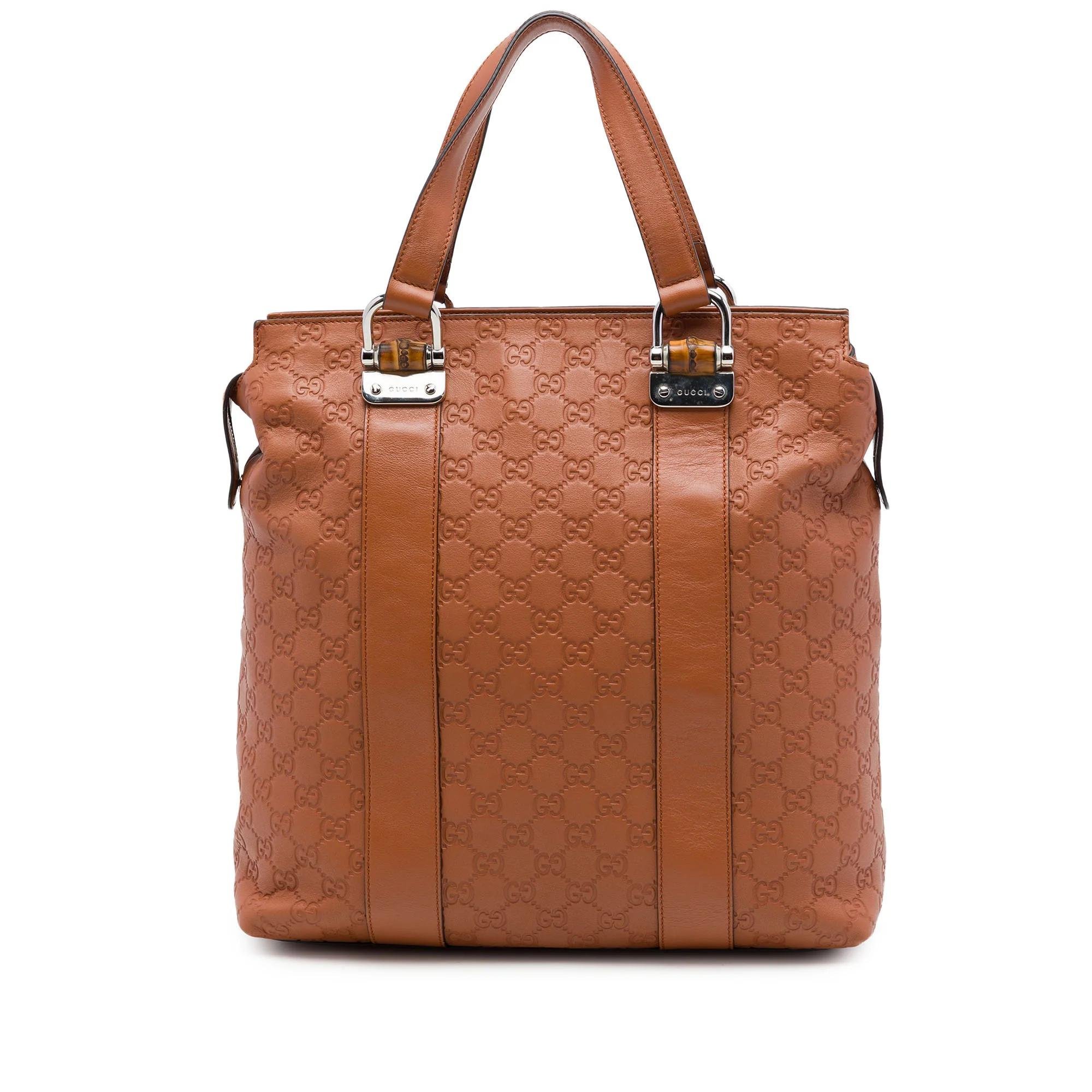 Bamboo leather handbag