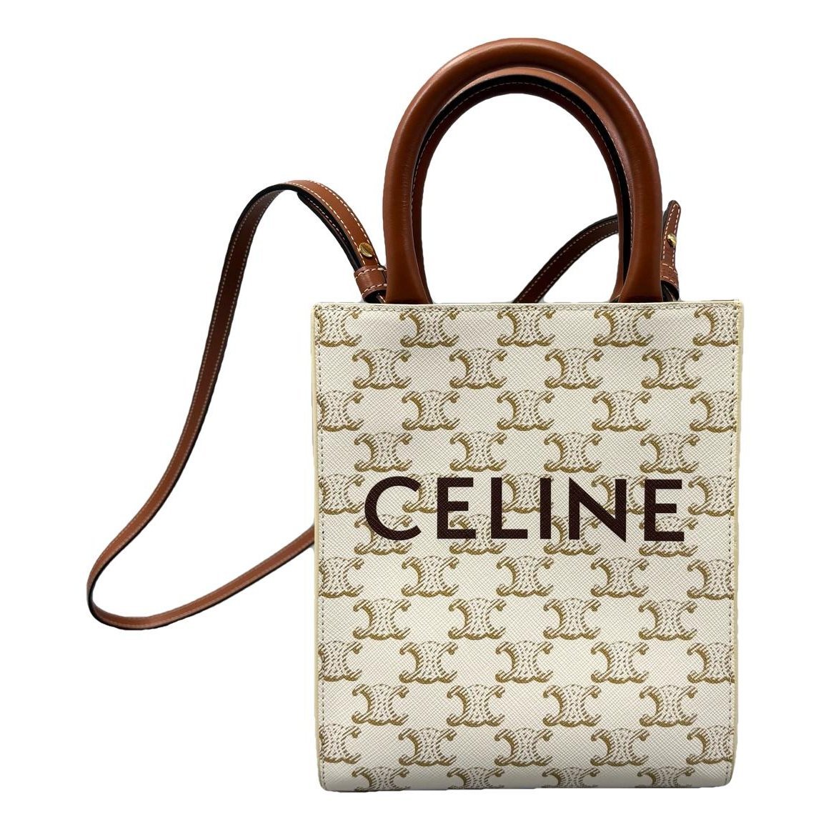 Cabas Vertical leather handbag