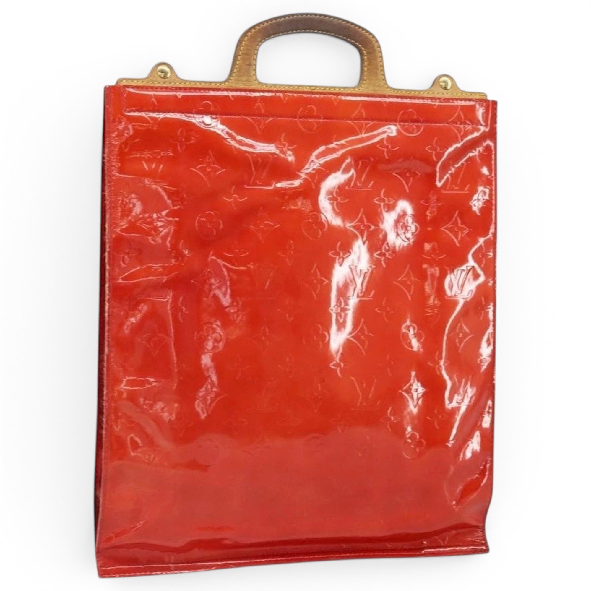 Patent leather tote