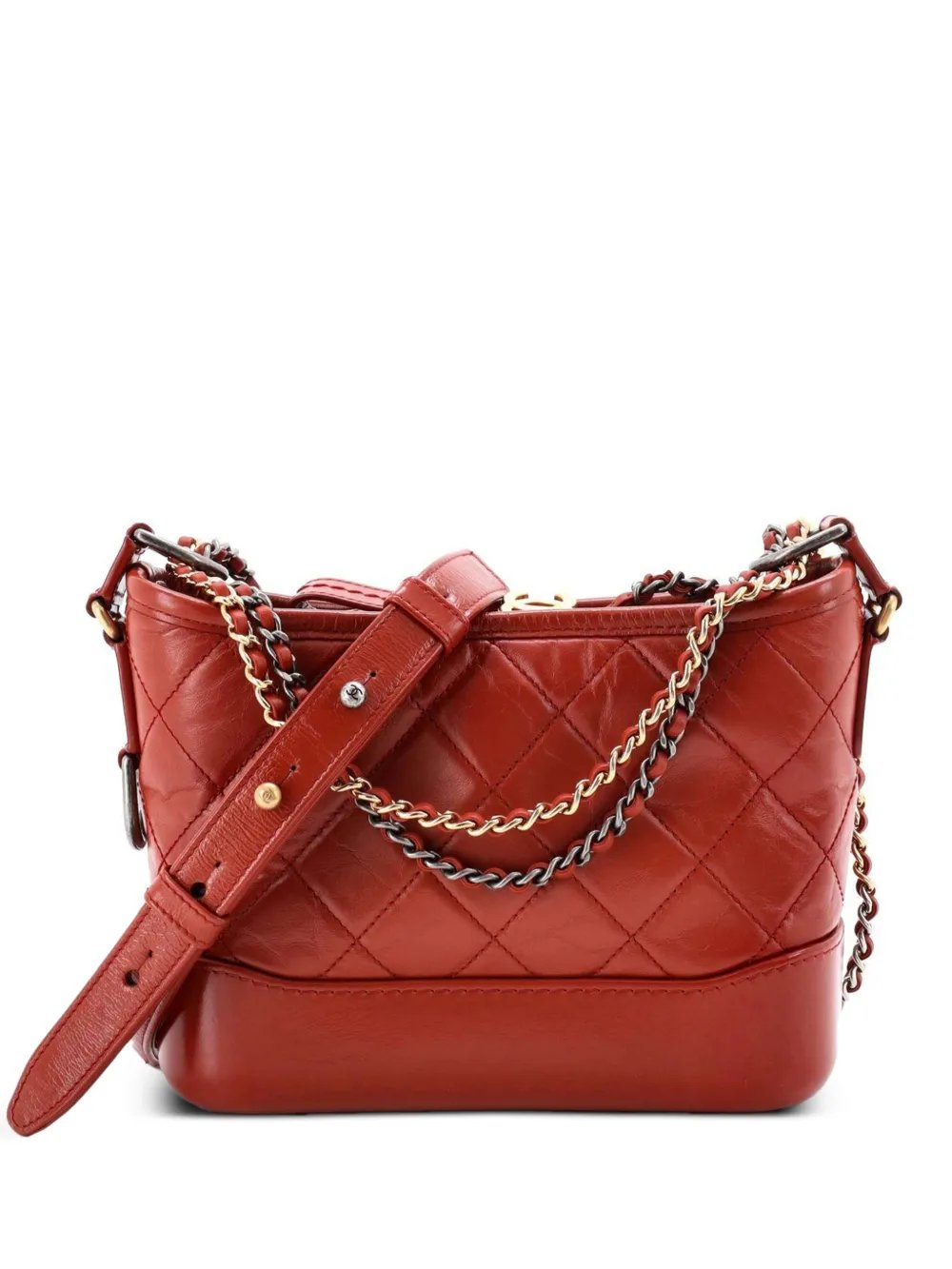 Gabrielle Quilted Aged Calfskin Small hobo bag