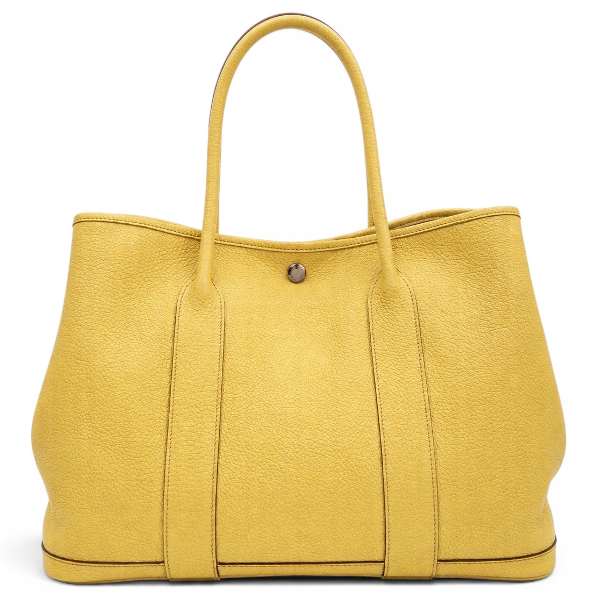 Hermes Garden Party 36 Handbag Jaune Negonda Leather