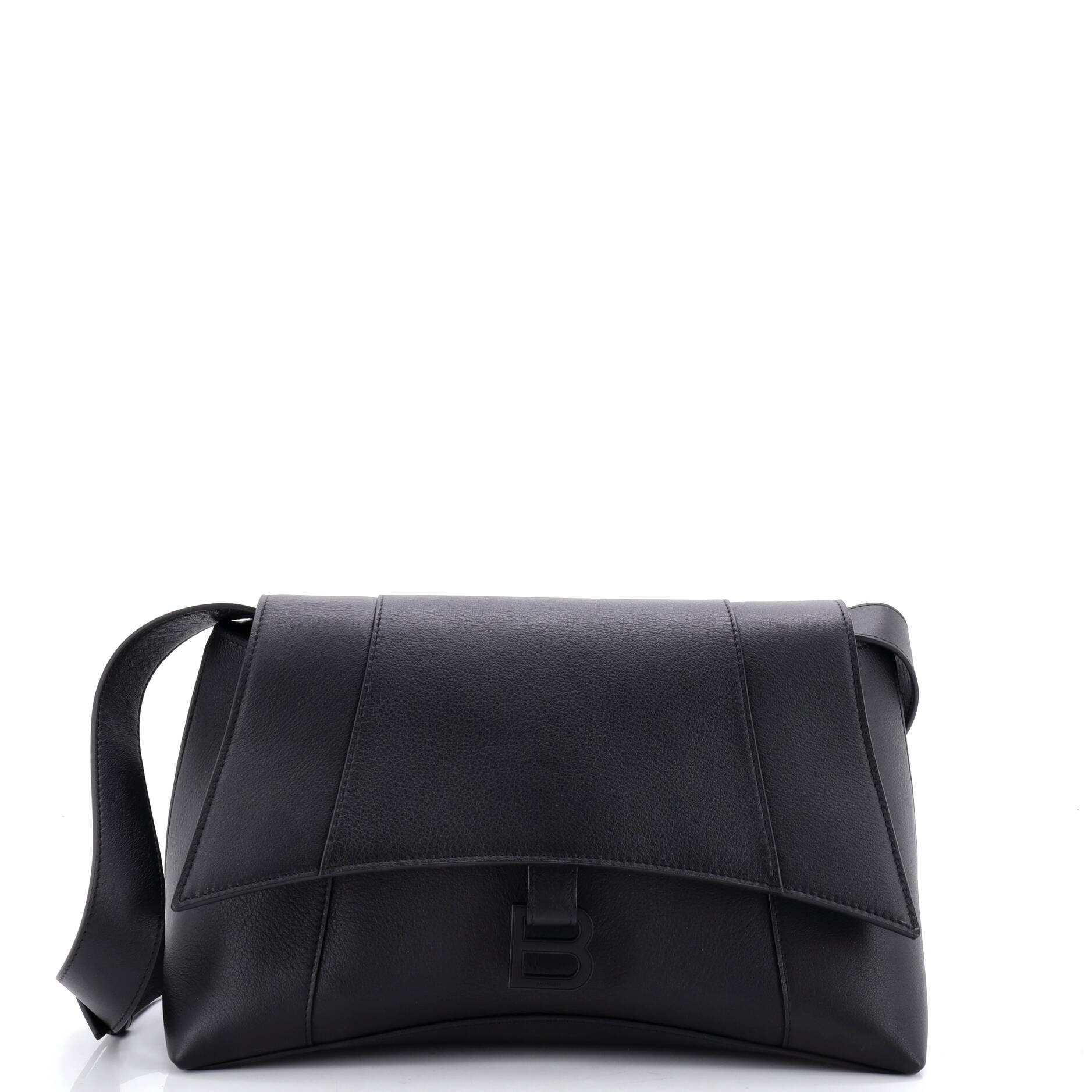 Downtown Soft Hourglass Shoulder Bag Leather Medium