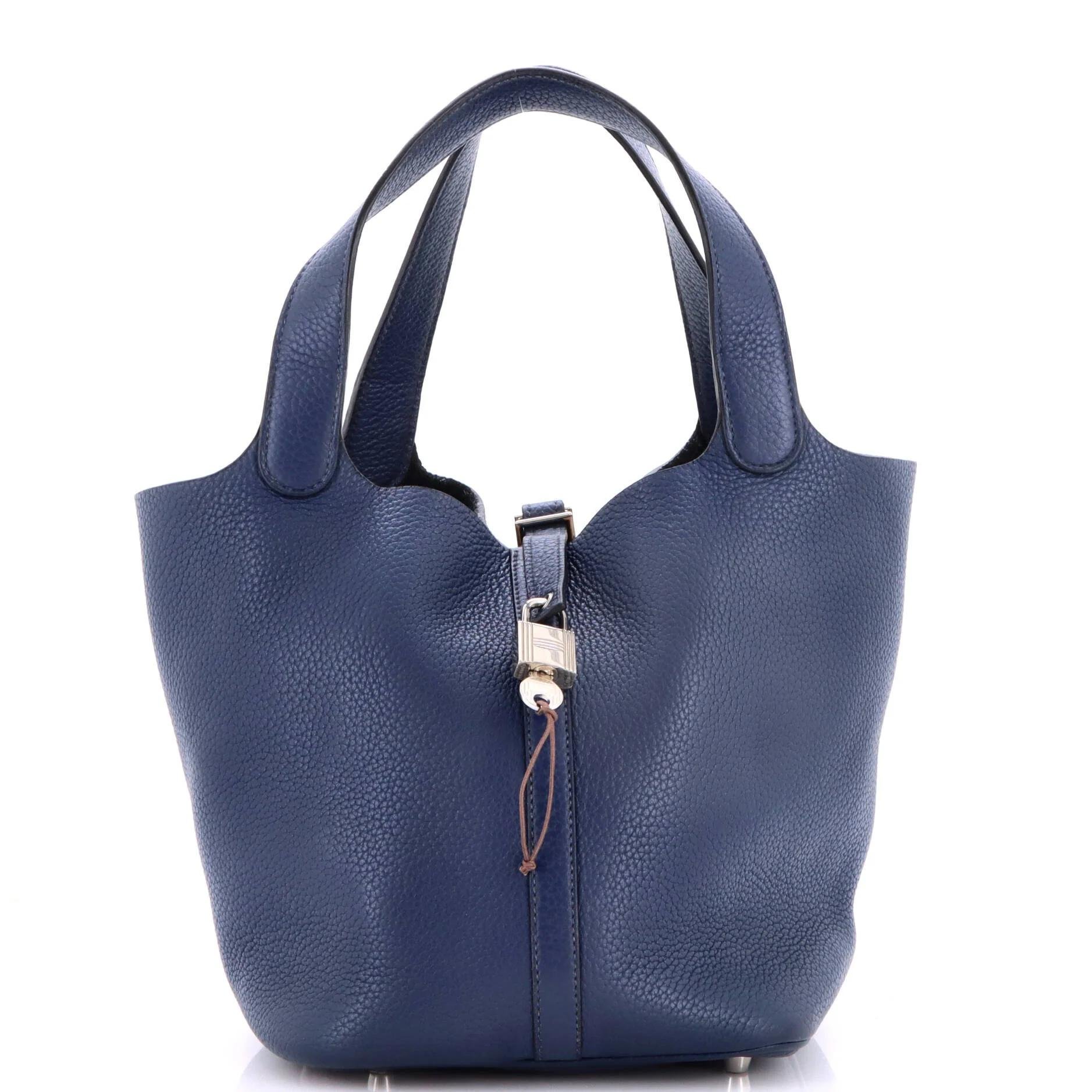 Picotin leather handbag