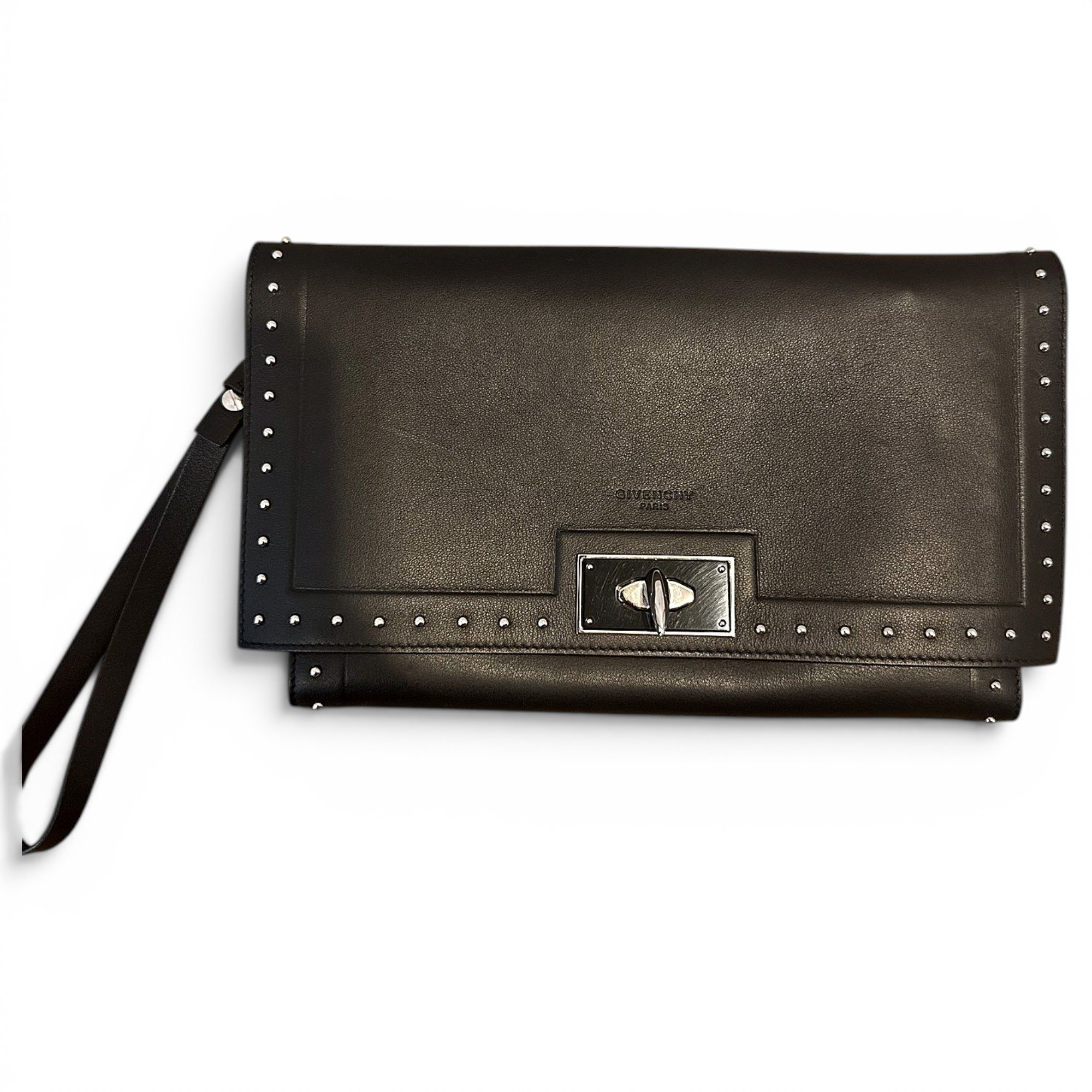 Shark leather clutch bag