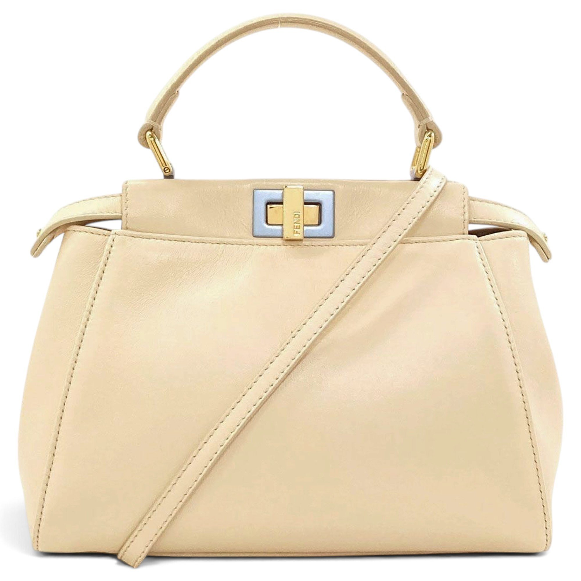 Peekaboo pony-style calfskin handbag