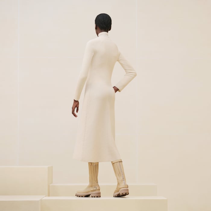 Blanc Naturel Adjusted Long Cashmere Dress