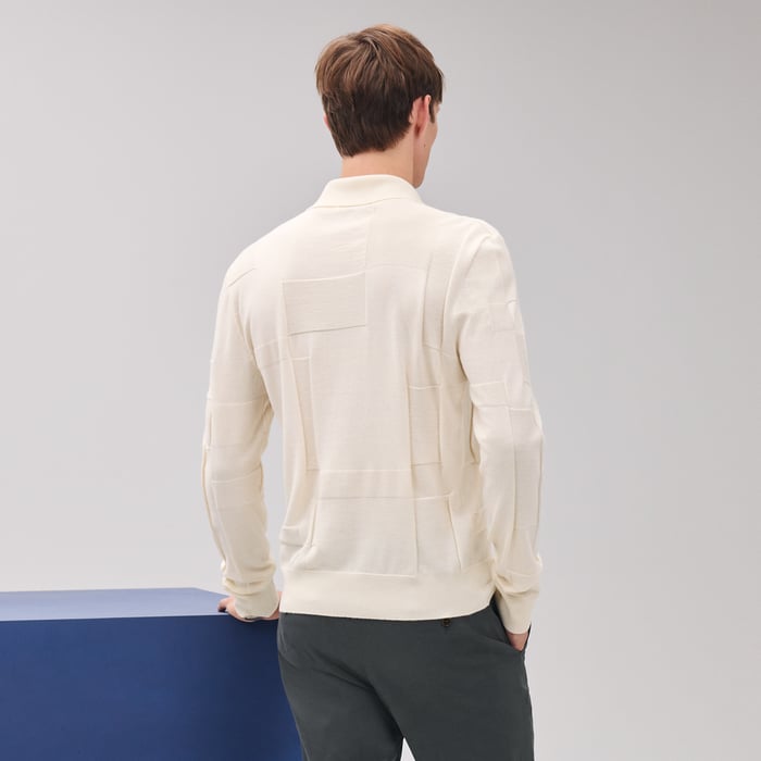Écru "Calques En H" Polo Shirt