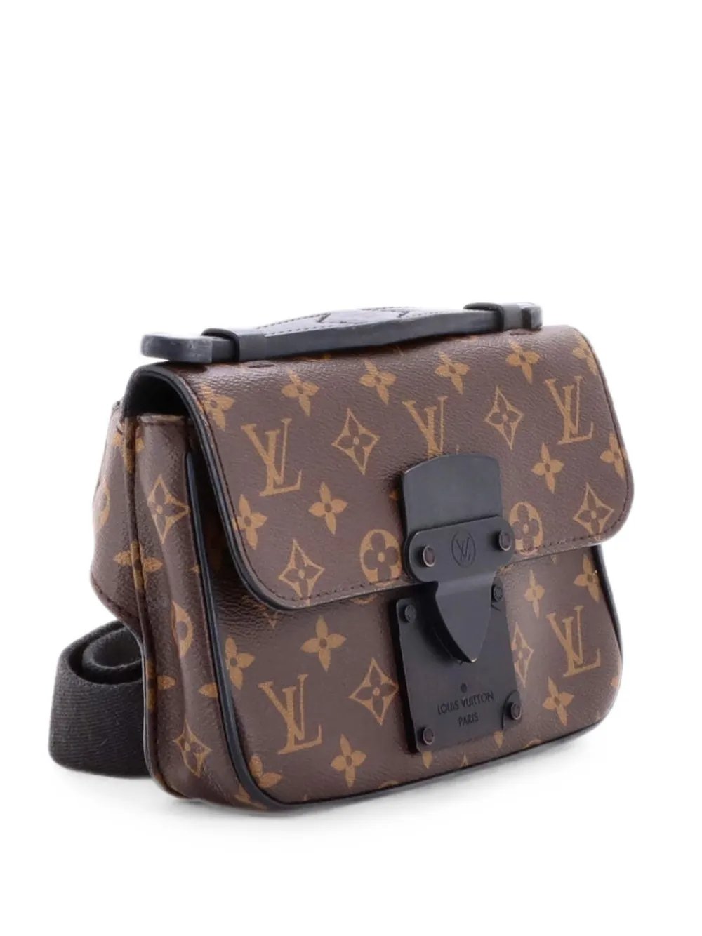 S Lock Sling Bag Macassar Monogram Canvas belt bag