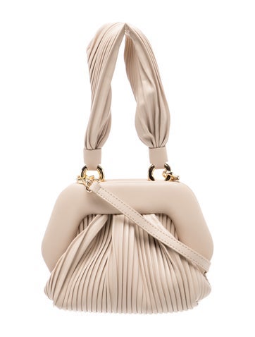 Themoire Leather Top Handle Bag w/ Tags