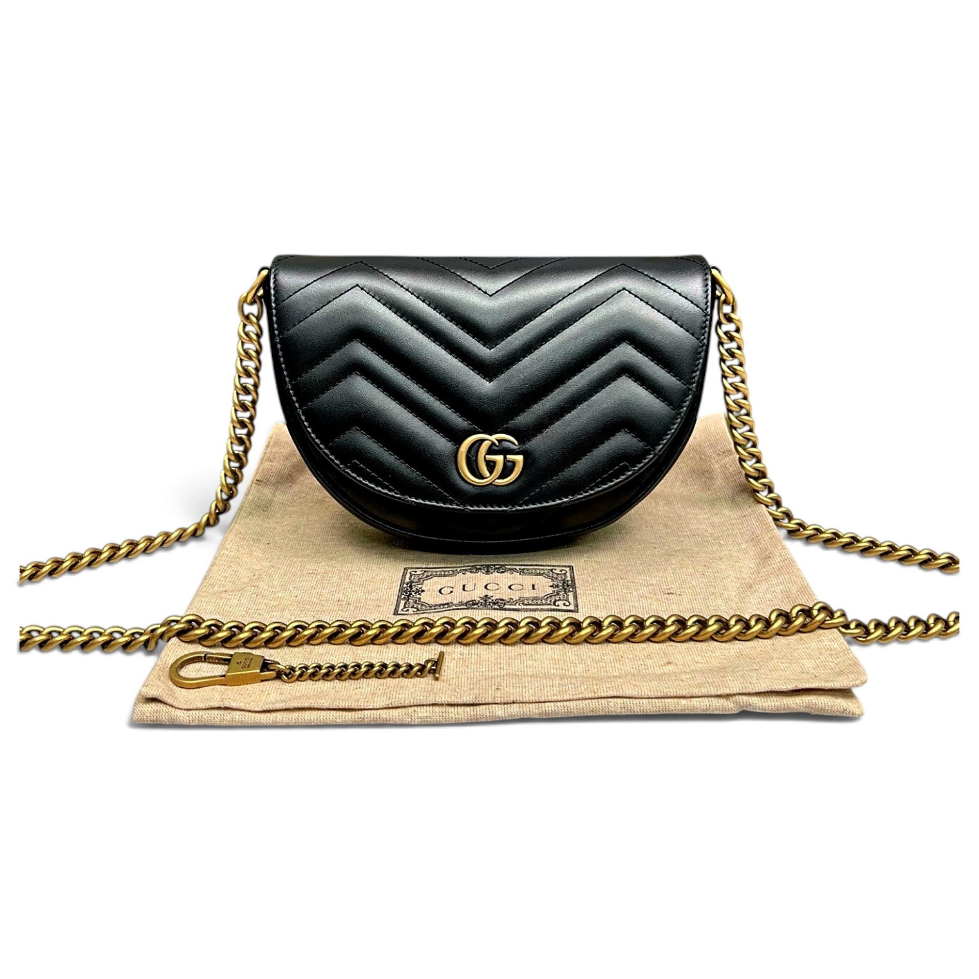 GG Marmont Round leather handbag