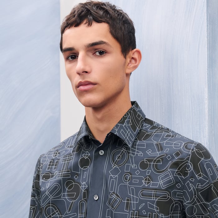 Océan "Fragments Equestres" Straight Cut Shirt