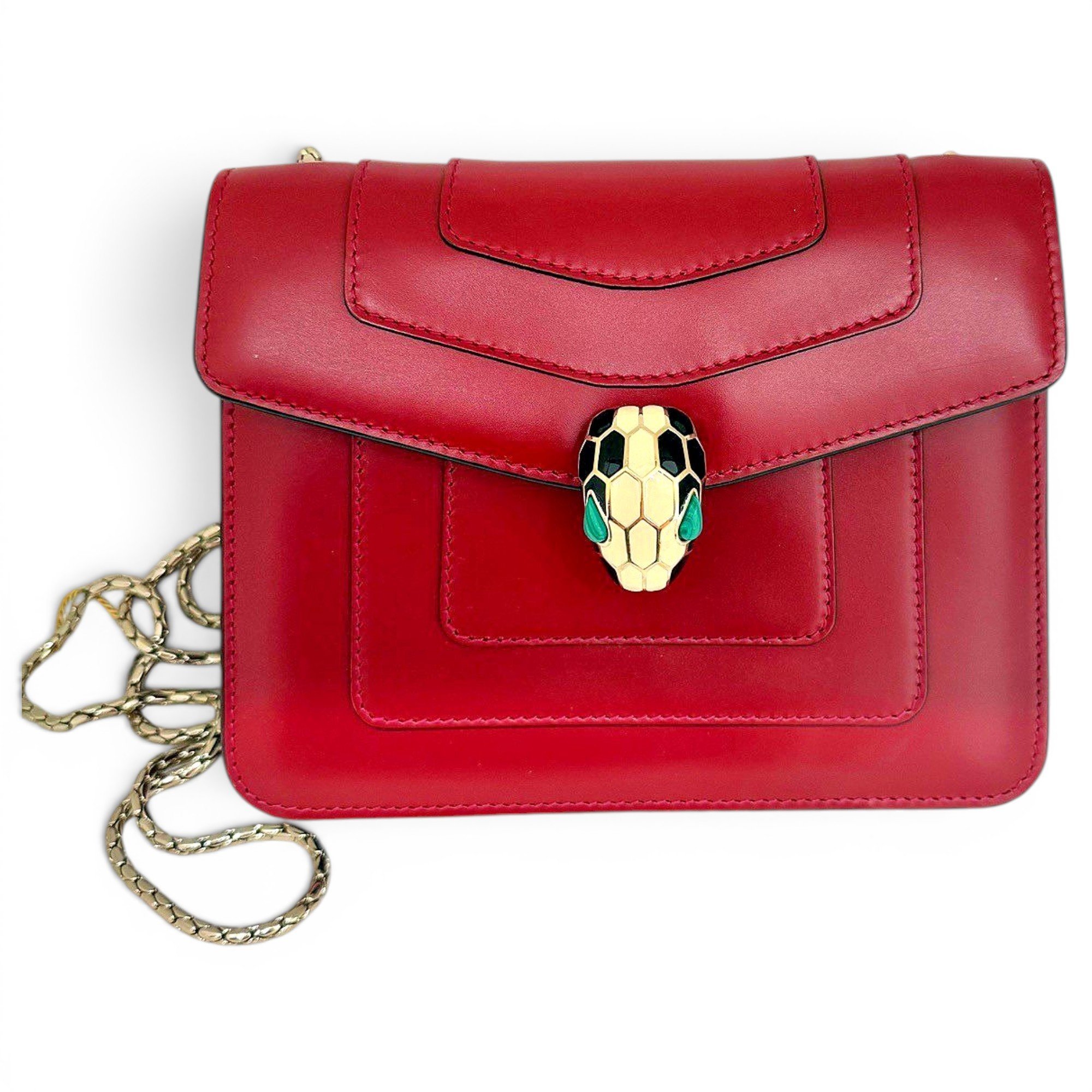 Serpenti leather handbag