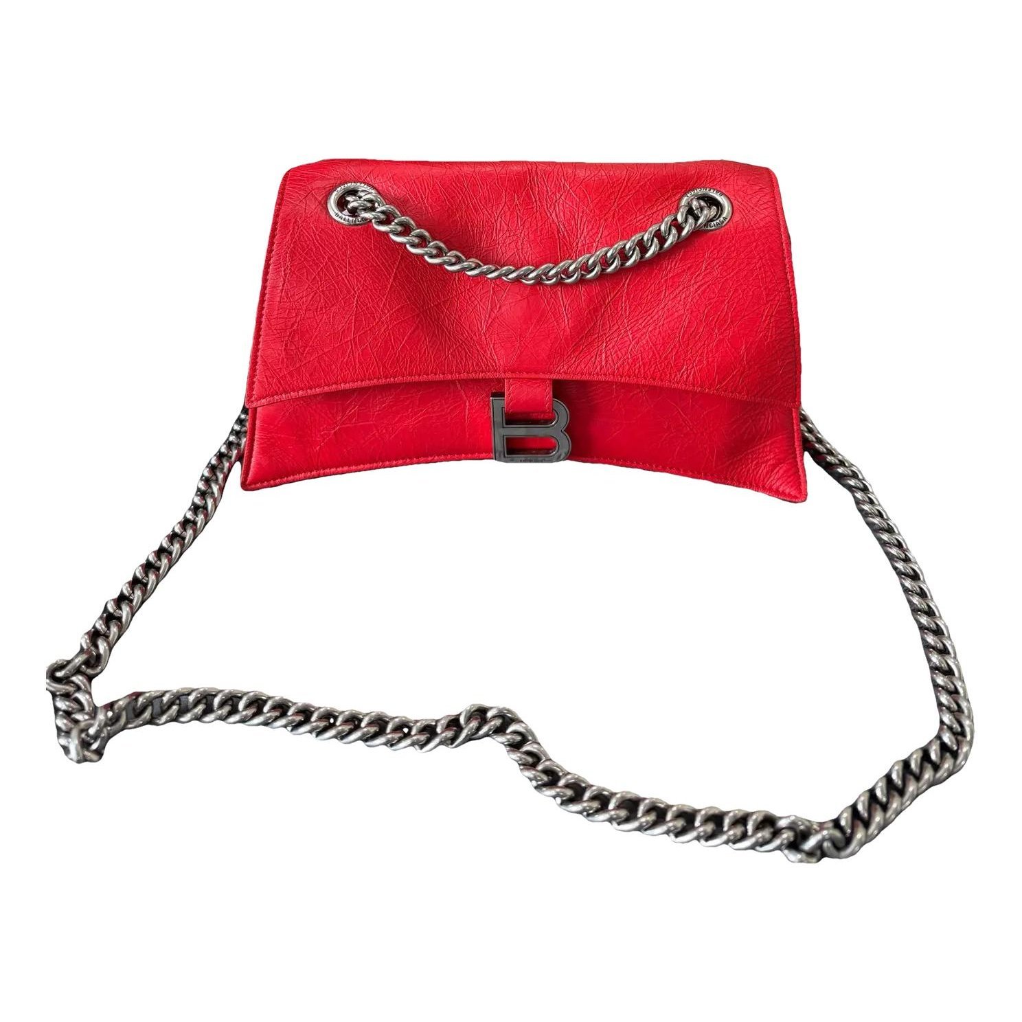 Crush leather handbag