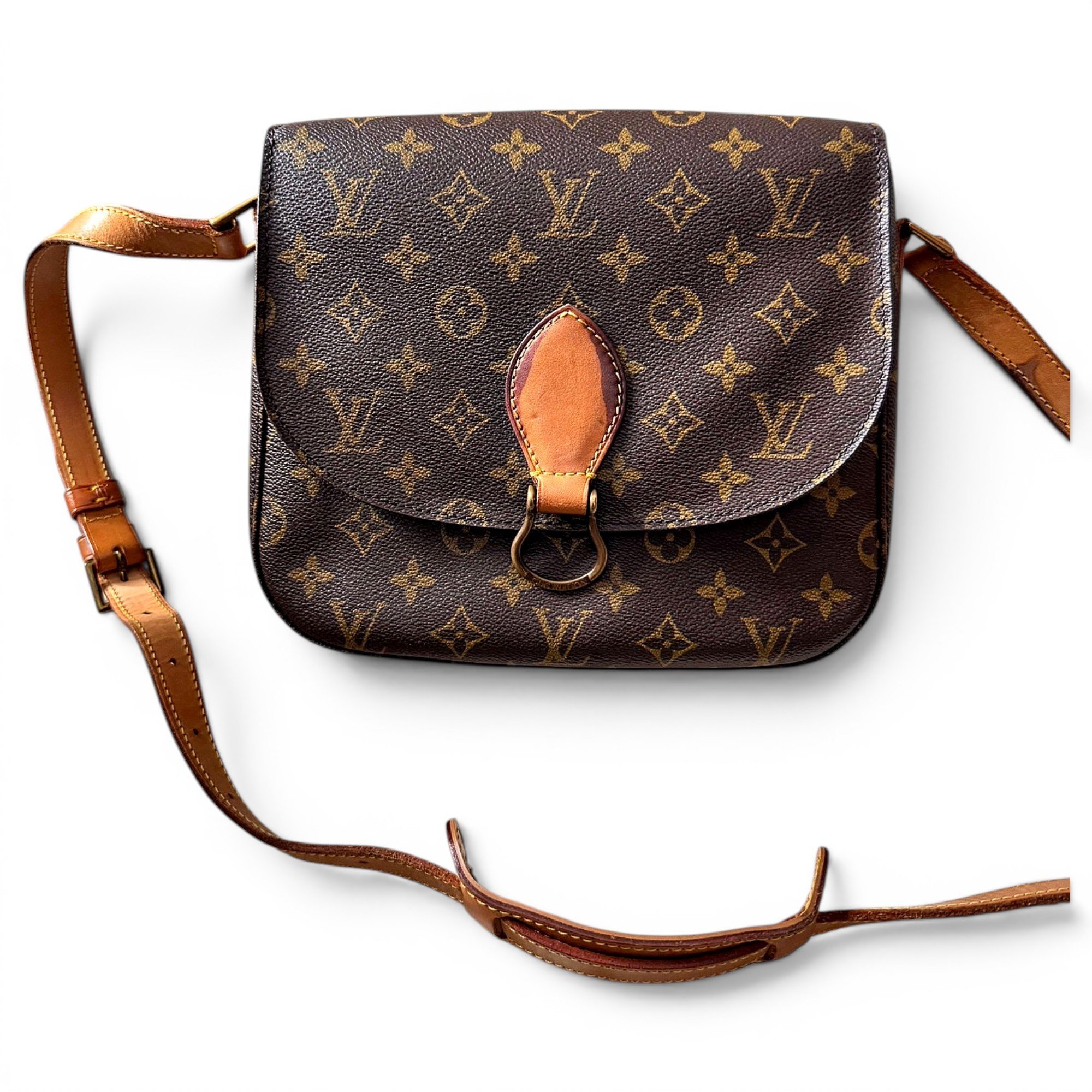 Leather clutch bag