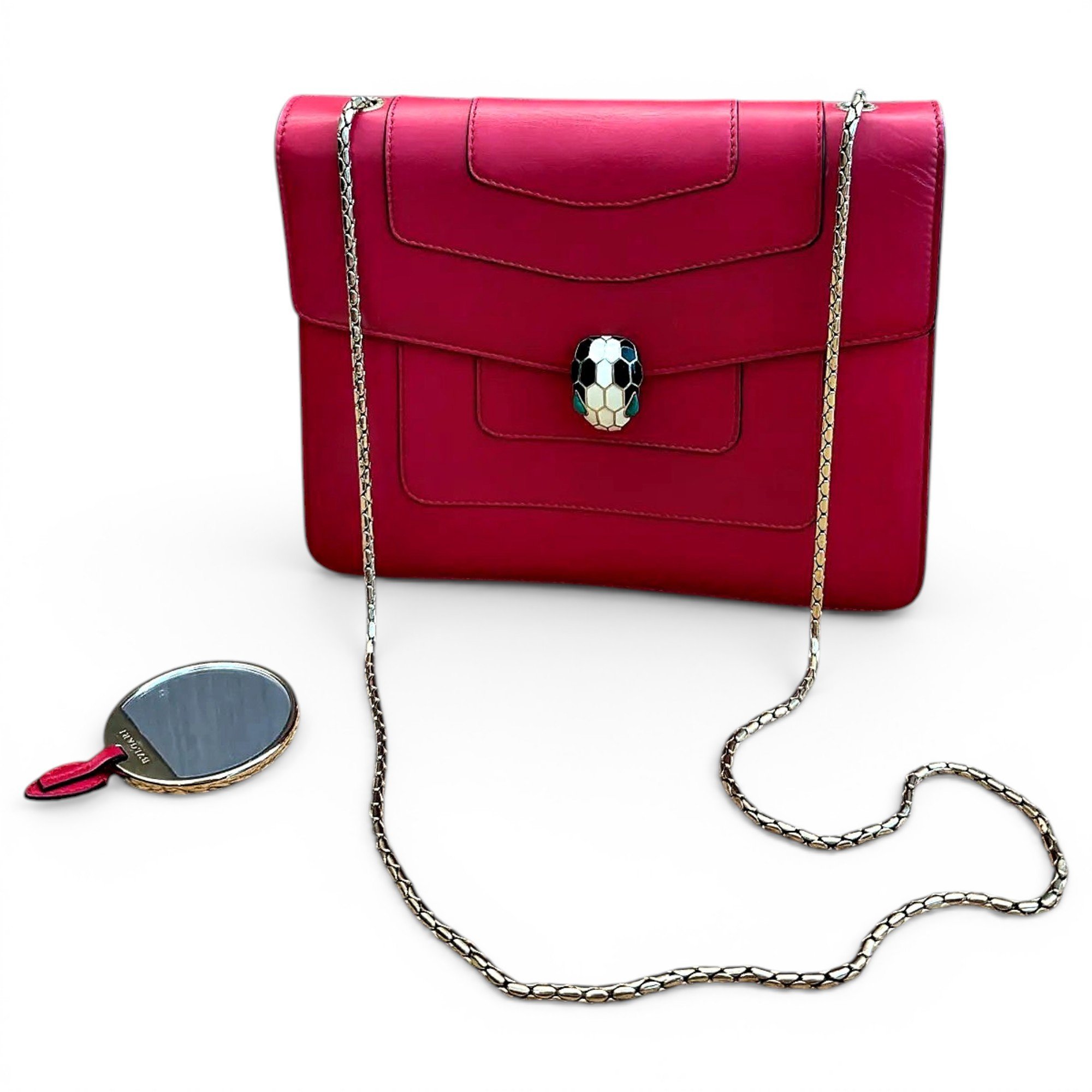 Serpenti leather handbag