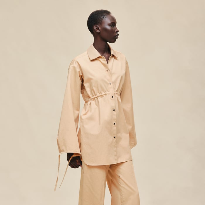 Beige Cajou Drawstring Shirt