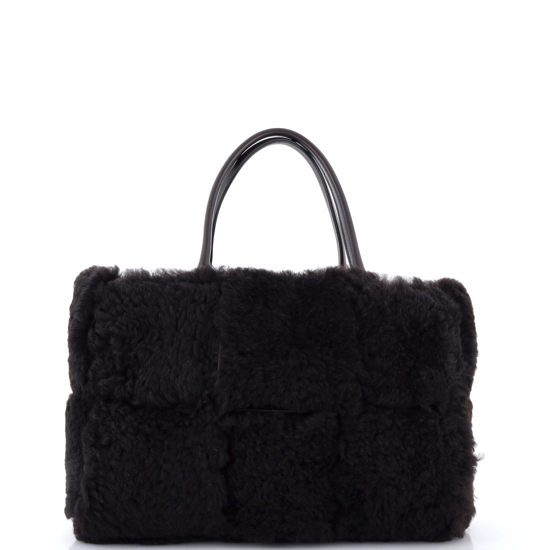Bottega Veneta Arco Tote Intrecciato Shearling Small